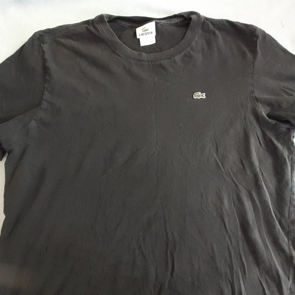 Lacoste Men's Crew-neck Pima Cotton Jersey T-shirt Black